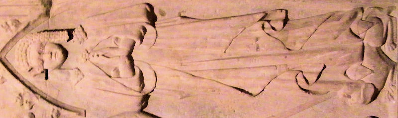 Germany Schonau - Evangelische Church Eberhard VIII Schenk von Erbach 1373 and wife Elisabeth von Katezenelnbogen 1391